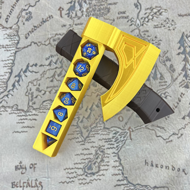 Plastist täringute hoiukarp D&D jaoks – täringute hoidik lauamängudele, vanus 15–35.