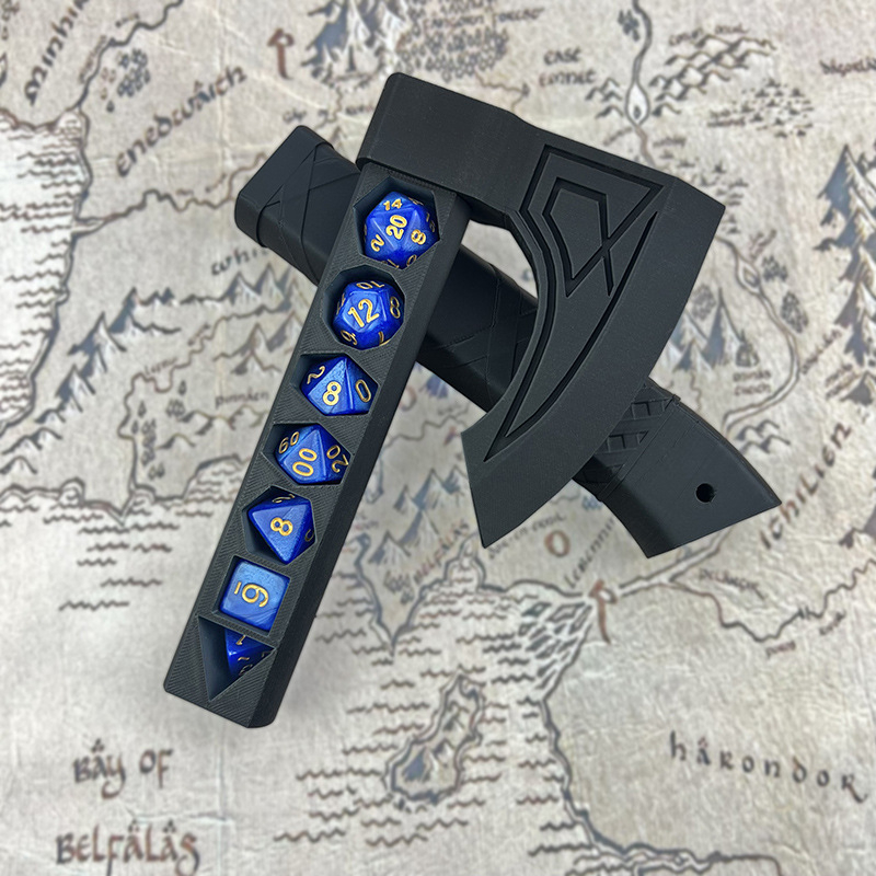 Plastist täringute hoiukarp D&D jaoks – täringute hoidik lauamängudele, vanus 15–35.