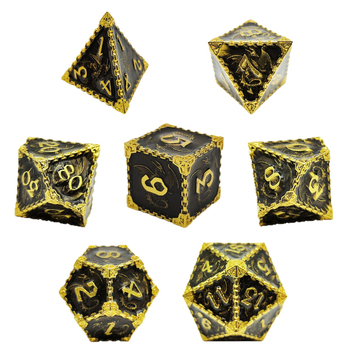 Metallist täringud lauamängude jaoks D&D jaoks, vas-tsingisulam, õige nurga stiil, vorm: muu, 100 tk, kaal 192 g