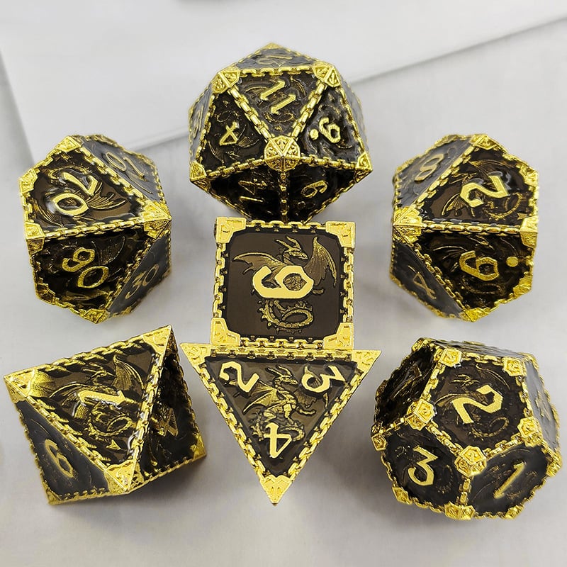 Metallist täringud lauamängude jaoks D&D jaoks, vas-tsingisulam, õige nurga stiil, vorm: muu, 100 tk, kaal 192 g