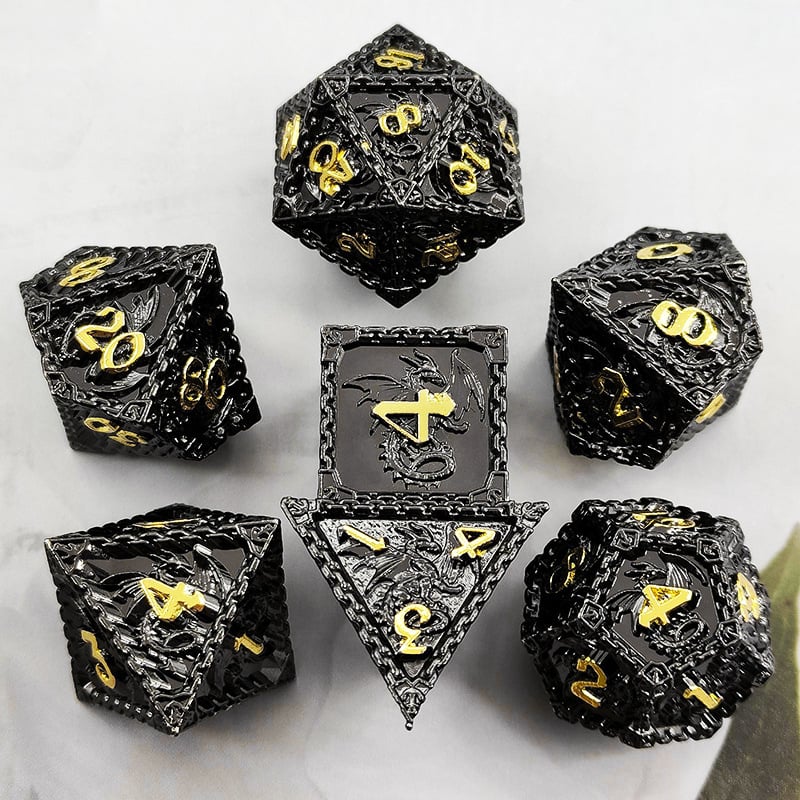 Metallist täringud lauamängude jaoks D&D jaoks, vas-tsingisulam, õige nurga stiil, vorm: muu, 100 tk, kaal 192 g