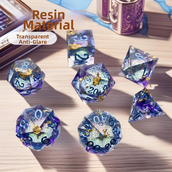 Polühedraalsed täringud tehtud resinist – teravad servad, parema nurga stiil, ebatraditsiooniline kuju, 200 tk karbis