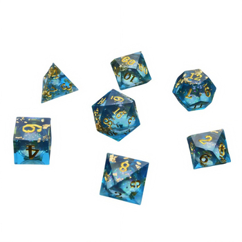 Polühedraalsed täringud tehtud resinist – teravad servad, parema nurga stiil, ebatraditsiooniline kuju, 200 tk karbis