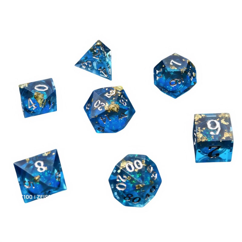 Polühedraalsed täringud tehtud resinist – teravad servad, parema nurga stiil, ebatraditsiooniline kuju, 200 tk karbis