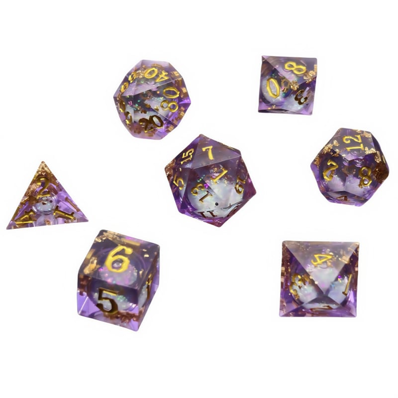 Polühedraalsed täringud tehtud resinist – teravad servad, parema nurga stiil, ebatraditsiooniline kuju, 200 tk karbis