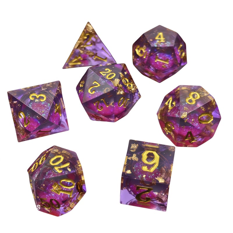 Polühedraalsed täringud tehtud resinist – teravad servad, parema nurga stiil, ebatraditsiooniline kuju, 200 tk karbis