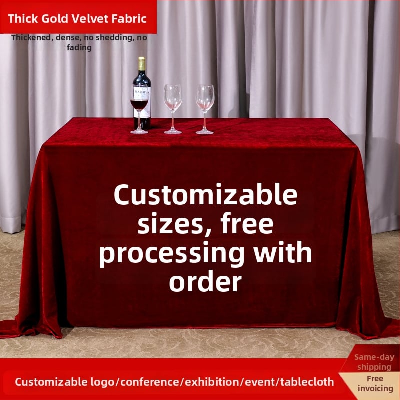 Staltiesė stalui iš veliūro, stačiakampė, konferencijoms ir biuro parodoms, viešbučio stilius