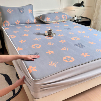 Σετ ψυχόμενο ματ από ice silk, διαπνέον, Jacquard ύφανση, τρία τεμάχια, πτυσσόμενο, για φοιτητικό δωμάτιο/οικιακή χρήση