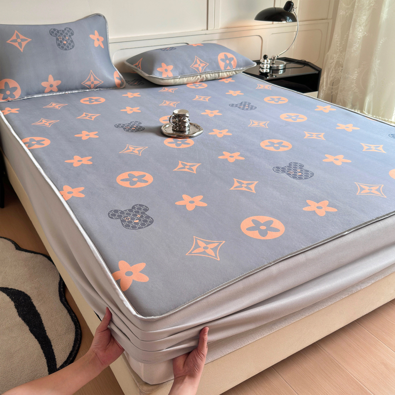 Σετ ψυχόμενο ματ από ice silk, διαπνέον, Jacquard ύφανση, τρία τεμάχια, πτυσσόμενο, για φοιτητικό δωμάτιο/οικιακή χρήση