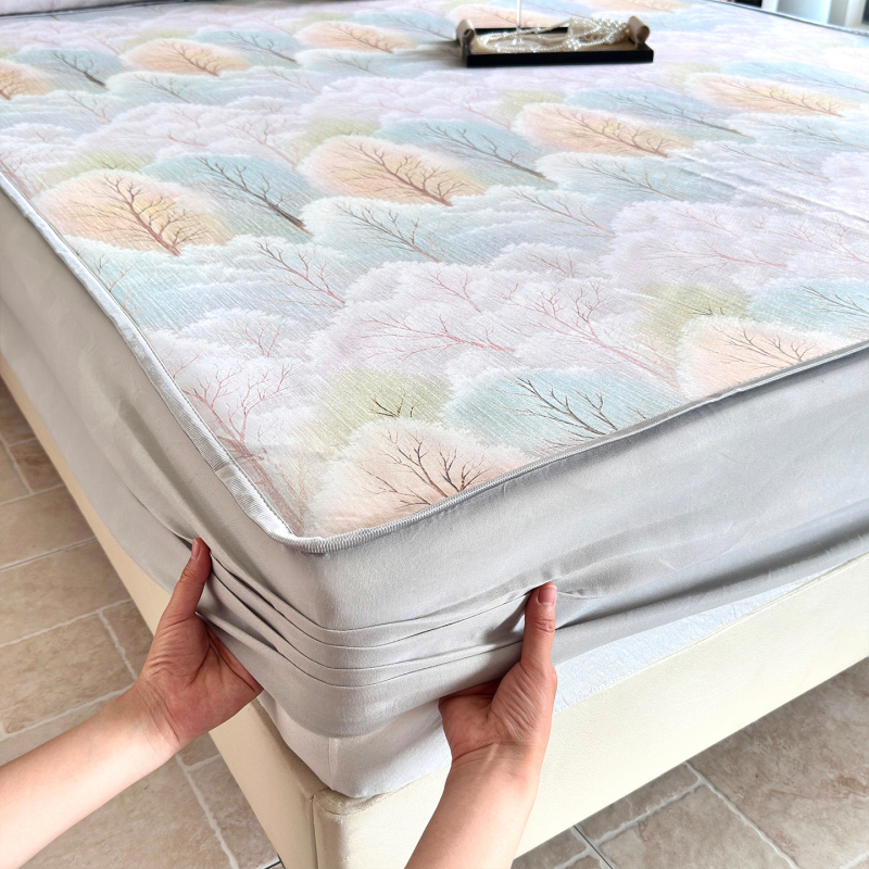 Σετ ψυχόμενο ματ από ice silk, διαπνέον, Jacquard ύφανση, τρία τεμάχια, πτυσσόμενο, για φοιτητικό δωμάτιο/οικιακή χρήση