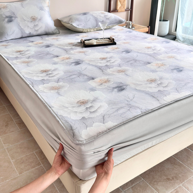 Σετ ψυχόμενο ματ από ice silk, διαπνέον, Jacquard ύφανση, τρία τεμάχια, πτυσσόμενο, για φοιτητικό δωμάτιο/οικιακή χρήση