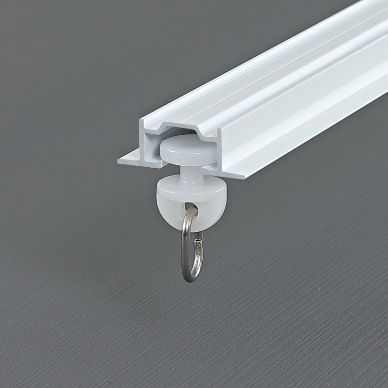 Вградена релса за завеси с гъвкав подвижен водач, алуминиева сплав, модел NQG, тиха работа, модерен минималистичен стил