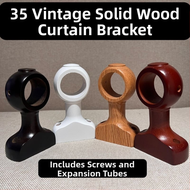 Užuolaidų lazdos laikiklis, sieninis, viengubas laikiklis – Medžiaga: kietas medis; Prekės ženklas: Unique; Stilius: Kitas