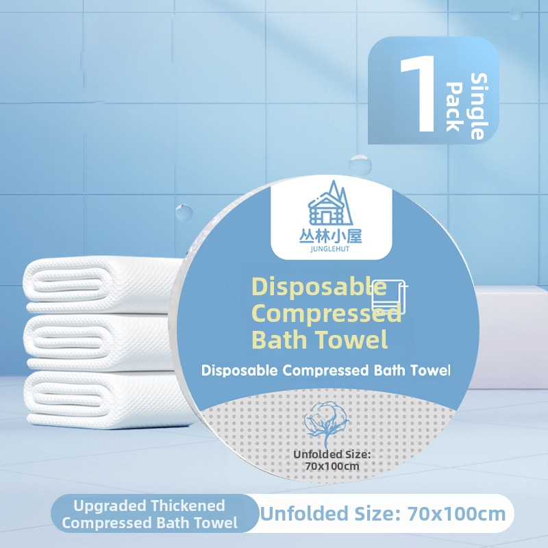 Vienkartinis kompresinis dušo rankšluostis iš augalinių pluoštų, 50 g ir daugiau, atskirai įpakuotas, nešiojamas veido rankšluostis kelionėms