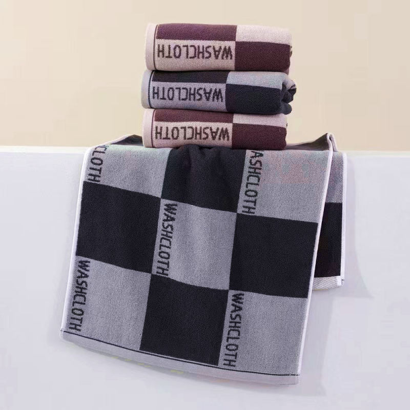 100% pamut fürdőtörölköző, férfiaknak, 150 g, 32s fonal, jacquard és sík szövés