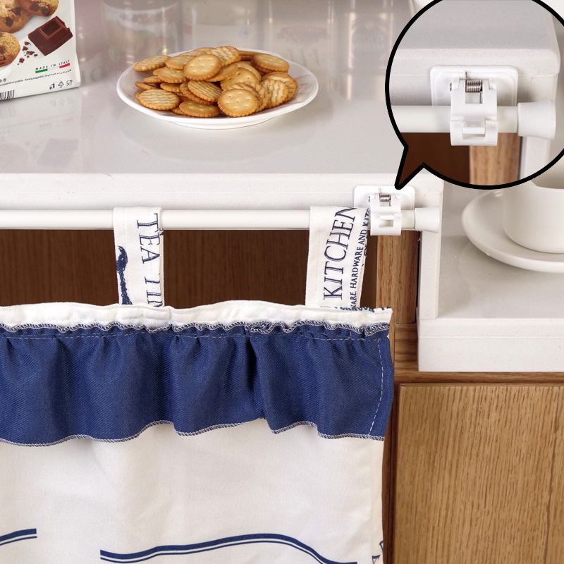 Bez urbšanas aizkariem āķis ar teleskopisku stieni, plastmasa, maksimālā slodze 5 kg, japāņu stilā, 2 gab.