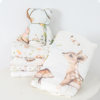 Harte újszülött fürdőtörölköző, pamut, ideális nyárra–tavaszra–őszre, állat- és rajzfilm minta