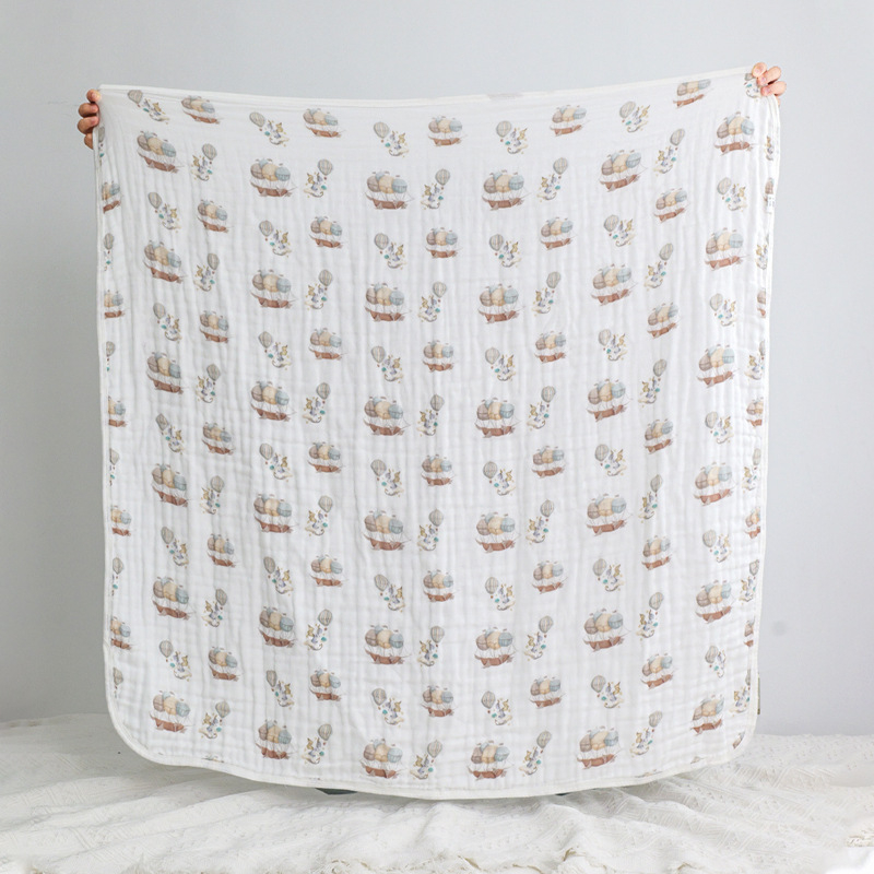 Harte újszülött fürdőtörölköző, pamut, ideális nyárra–tavaszra–őszre, állat- és rajzfilm minta