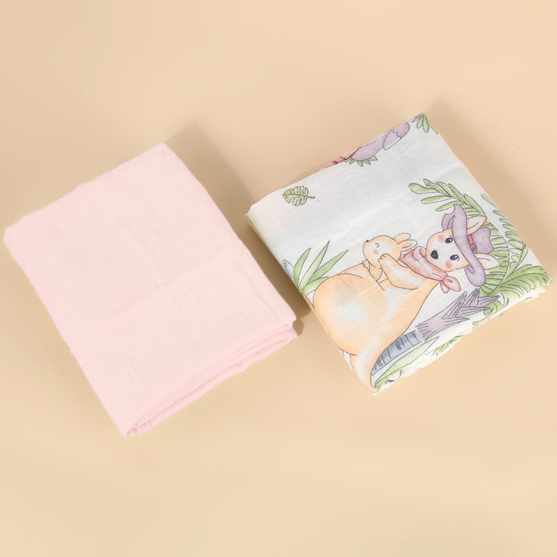 Wrap od bambusovih vlakana za novorođenčad, crtani motiv životinja, pogodno za proljeće, ljeto i jesen