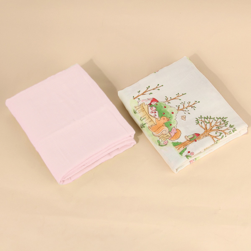 Wrap od bambusovih vlakana za novorođenčad, crtani motiv životinja, pogodno za proljeće, ljeto i jesen