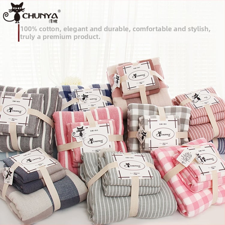 Jaapani stiilis puuvillaste rätikute komplekt karbis (3 tk), Jacquard kudumine, 550 GSM, logoga kohandamine