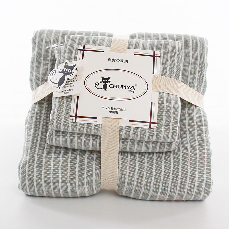 Jaapani stiilis puuvillaste rätikute komplekt karbis (3 tk), Jacquard kudumine, 550 GSM, logoga kohandamine