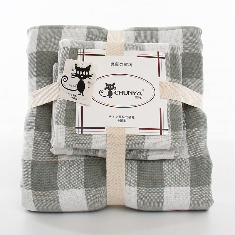 Jaapani stiilis puuvillaste rätikute komplekt karbis (3 tk), Jacquard kudumine, 550 GSM, logoga kohandamine