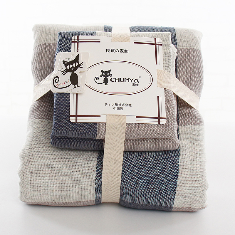 Jaapani stiilis puuvillaste rätikute komplekt karbis (3 tk), Jacquard kudumine, 550 GSM, logoga kohandamine