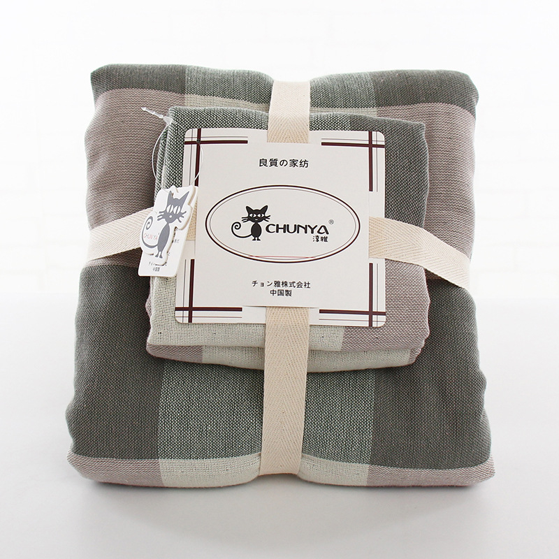 Jaapani stiilis puuvillaste rätikute komplekt karbis (3 tk), Jacquard kudumine, 550 GSM, logoga kohandamine