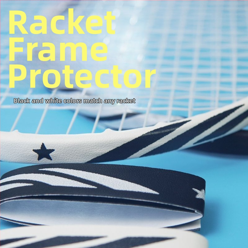 Ochranný film na rám tenisovej rakety – s nálepkou na hlave rakety, proti škrabaniu a kolíziám, chráni rám pred odlupovaním farby