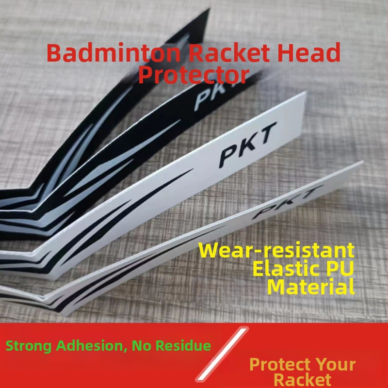 Ochranný film na rám tenisovej rakety – s nálepkou na hlave rakety, proti škrabaniu a kolíziám, chráni rám pred odlupovaním farby