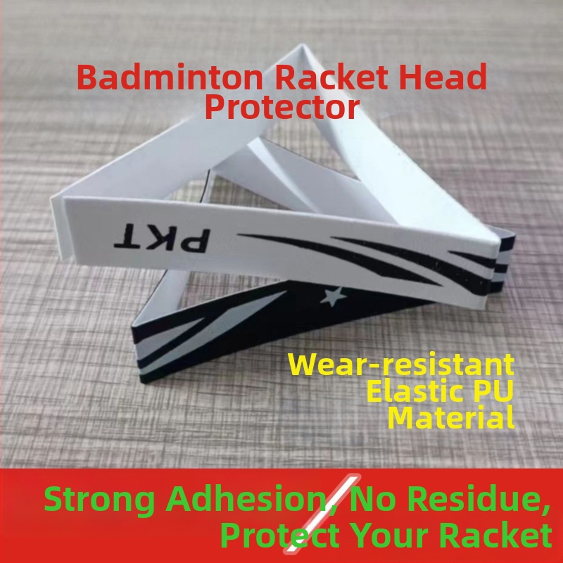 Ochranný film na rám tenisovej rakety – s nálepkou na hlave rakety, proti škrabaniu a kolíziám, chráni rám pred odlupovaním farby