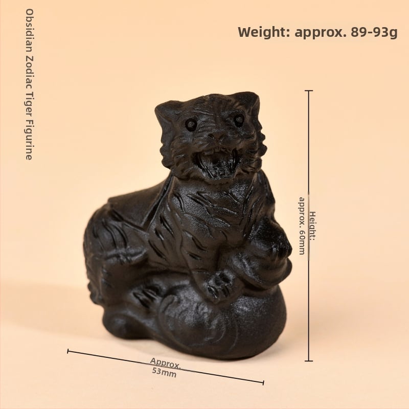 Obsidian Žiodiako Papuošalai - Rankomis Iškirpti Zodiako Figūrėlės Namams ir Biurui, Zodiako Metai