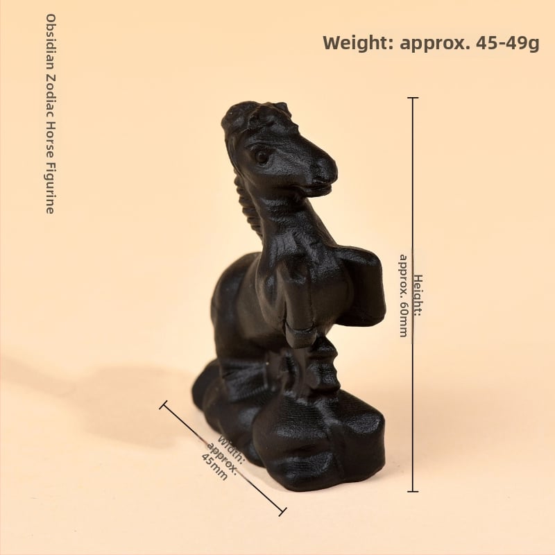 Obsidian Žiodiako Papuošalai - Rankomis Iškirpti Zodiako Figūrėlės Namams ir Biurui, Zodiako Metai