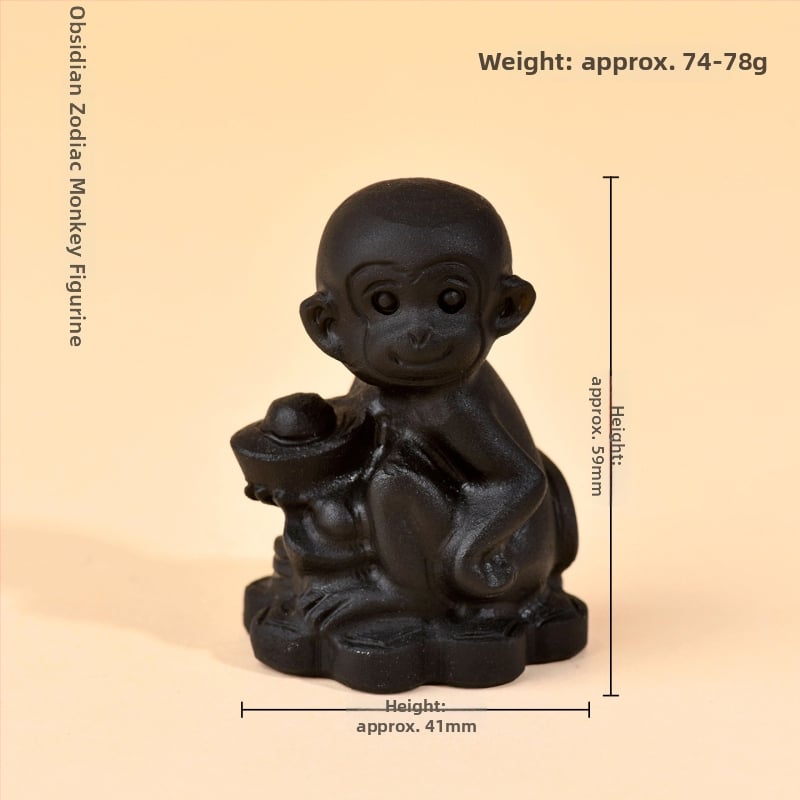 Obsidian Žiodiako Papuošalai - Rankomis Iškirpti Zodiako Figūrėlės Namams ir Biurui, Zodiako Metai