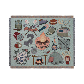 Szabadban kemping takaró, pasztorális egyszínű mintázat, anyag 900, tömege 800–999 g, tavasz és ősz, fonal takaró