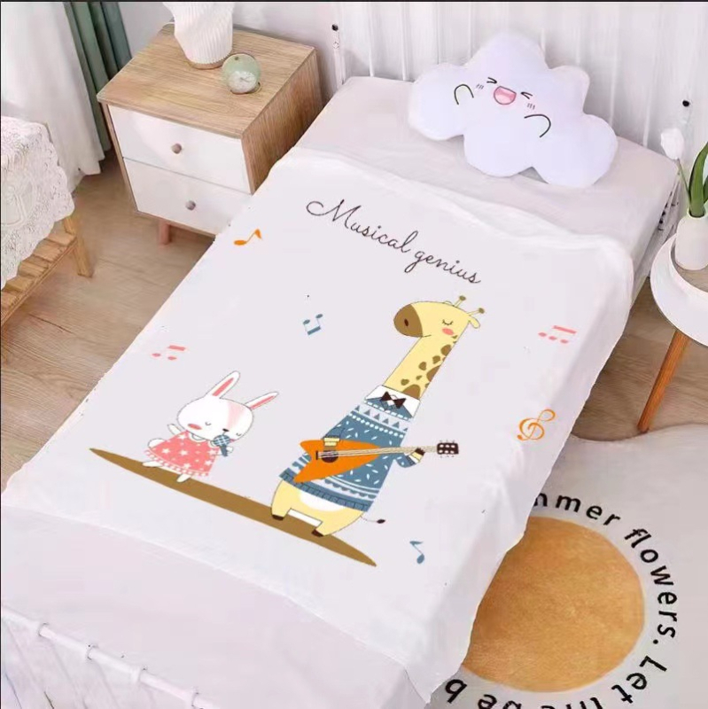 Bērnu sega no bambusa šķiedras, viegla un elpojoša, pavasaris un vasara, 200–300 g, iespējama personalizācija, karikatūras stils, piemērots zīdaiņiem un bērniem līdz 3 gadu vecumam