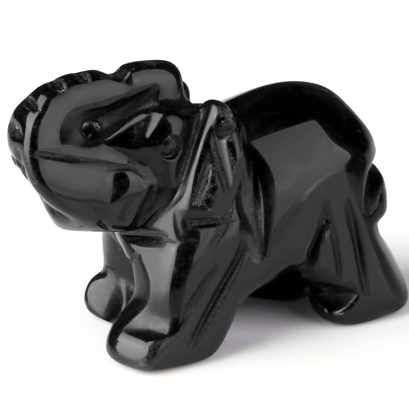 Ametüst-kristall elevandi skulptuur, looduslik kivi, dekoratiivne ornament stressi leevendamiseks, kaal 40–60 g