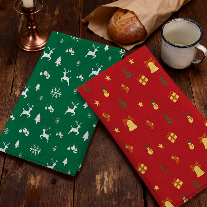 Vafles mikrošķiedras virtuves dvielis, 80–100 g, pavedienu skaits 32, roku dvielis