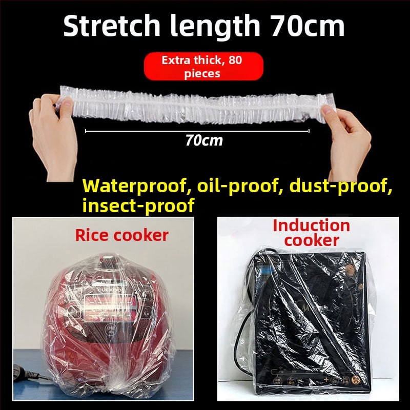 Vienreizējais putekļu aizsargs mājas ierīcēm, caurspīdīgs plastmasas vāciņš, piemērots rīsu vārājamai iekārtai, katlam un mikroviļņu krāsnij