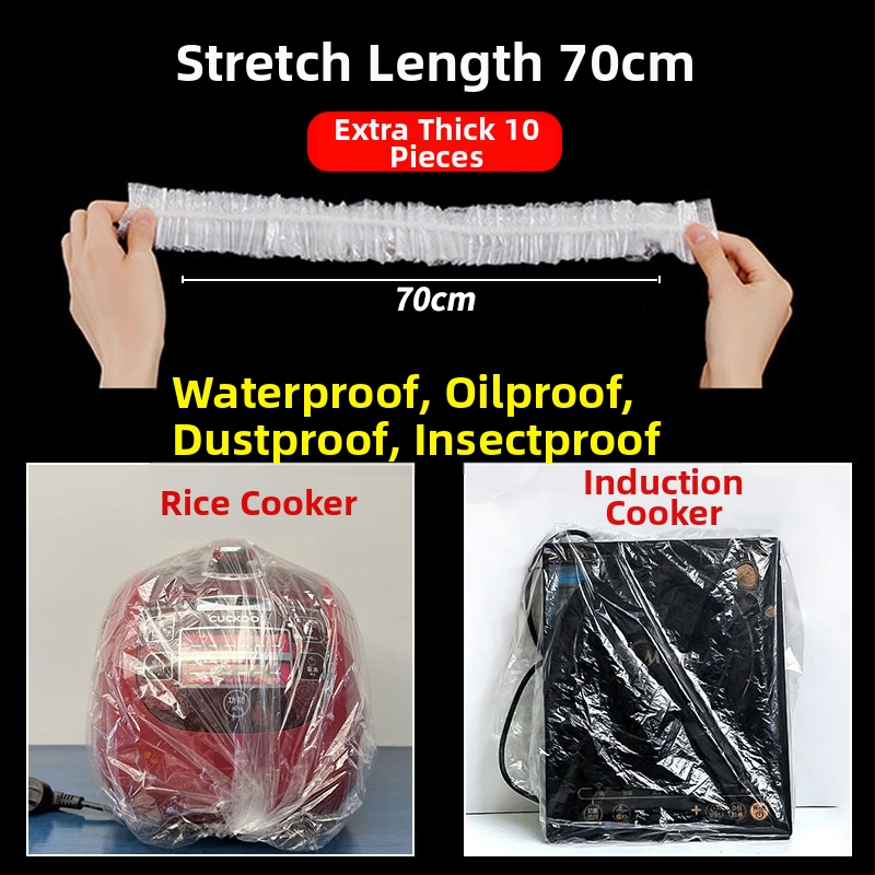 Vienreizējais putekļu aizsargs mājas ierīcēm, caurspīdīgs plastmasas vāciņš, piemērots rīsu vārājamai iekārtai, katlam un mikroviļņu krāsnij