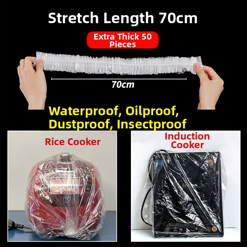 Vienreizējais putekļu aizsargs mājas ierīcēm, caurspīdīgs plastmasas vāciņš, piemērots rīsu vārājamai iekārtai, katlam un mikroviļņu krāsnij