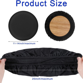 Kerek taburetta huzat – tej-selyem anyag, vízálló, porálló, dekoratív, egyszínű stílus