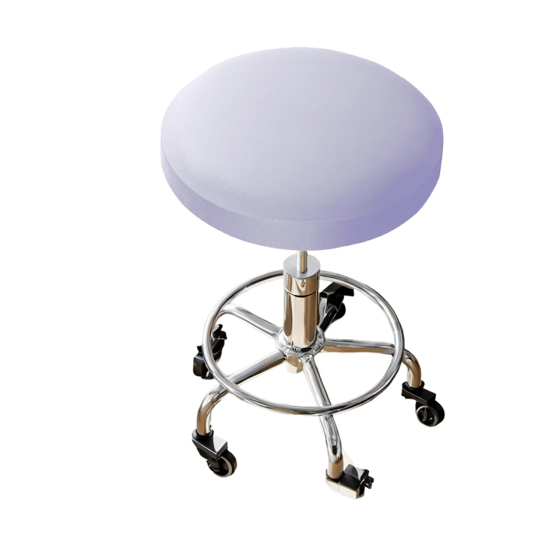 Kerek taburetta huzat – tej-selyem anyag, vízálló, porálló, dekoratív, egyszínű stílus