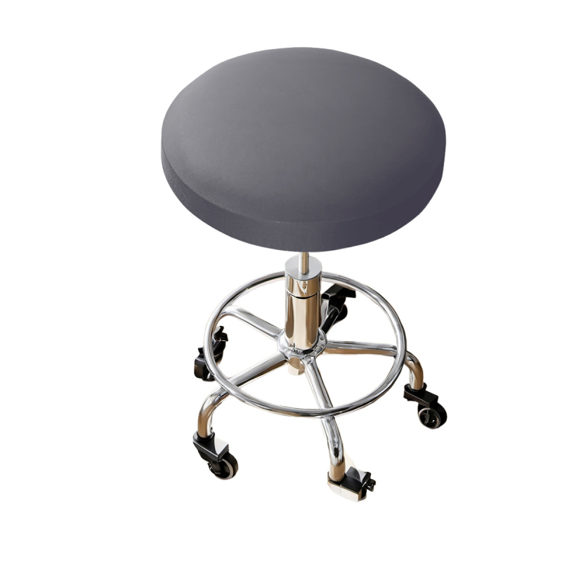 Kerek taburetta huzat – tej-selyem anyag, vízálló, porálló, dekoratív, egyszínű stílus