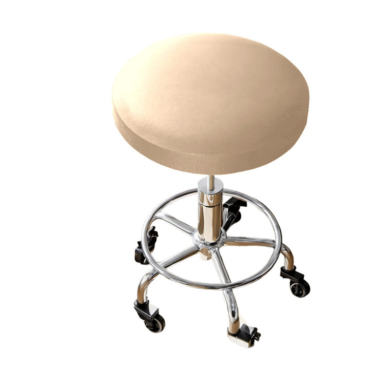 Kerek taburetta huzat – tej-selyem anyag, vízálló, porálló, dekoratív, egyszínű stílus