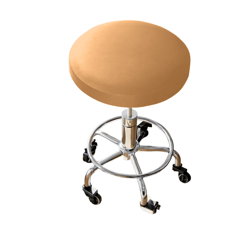 Kerek taburetta huzat – tej-selyem anyag, vízálló, porálló, dekoratív, egyszínű stílus