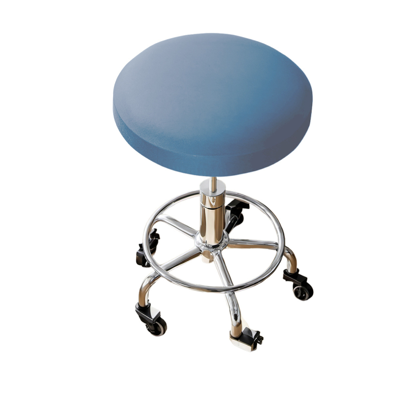 Kerek taburetta huzat – tej-selyem anyag, vízálló, porálló, dekoratív, egyszínű stílus