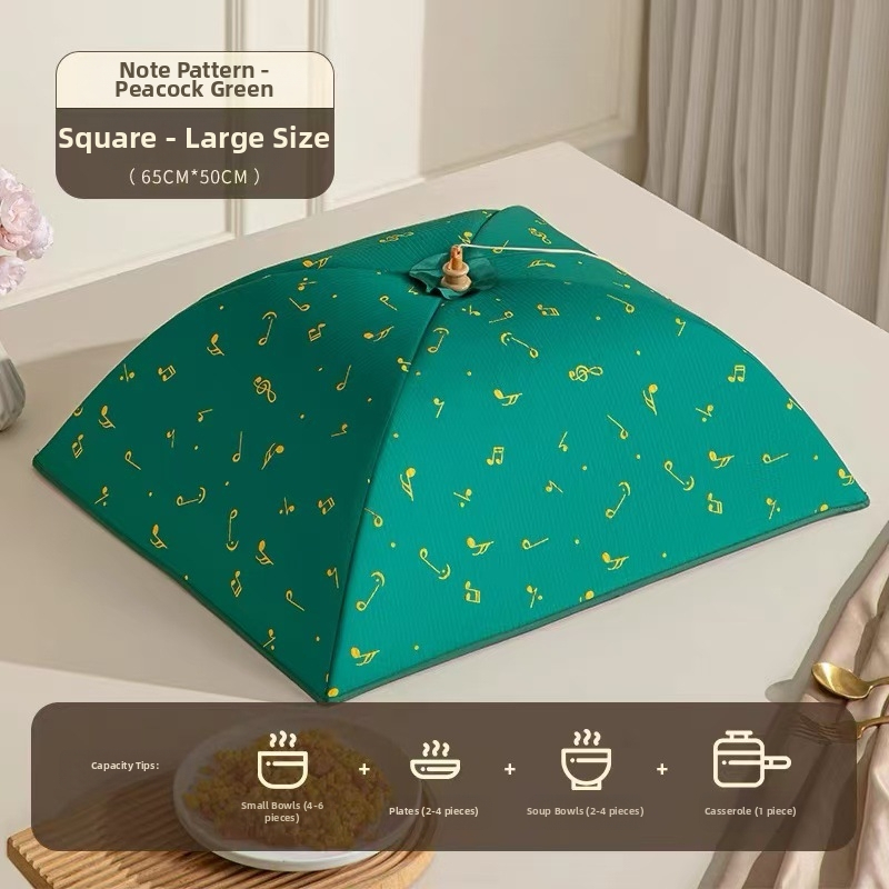 Soojendav toidukate võrgust materjalist, kokkukäiv söögilaua kate, kärbeste ja tolmu kaitse