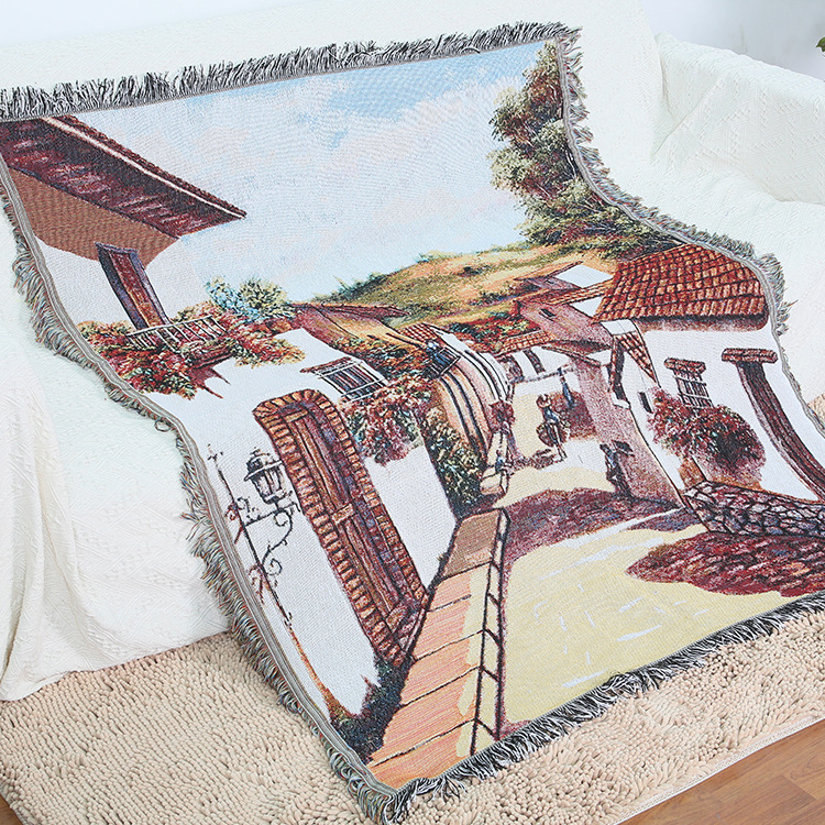 Pamut falikép gobelén nappali és hálószobai használatra, téglalap alakú, gépi szövésű, géppel mosható